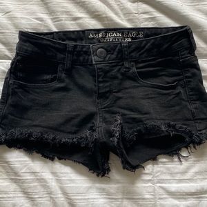 American Eagle Super Low Rise Frayed Hem Shortie